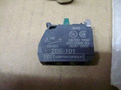 Telemecanique Push Button Operator ZB4BA9, Latch ZB4BZ009, Contact Block ZBE-101