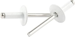 White Steel Large Head Rivet Kit – 1/4″ to 3/8″ Range