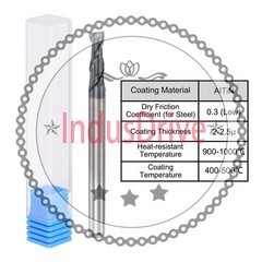 3.5mm Dia 4mm Shank 50mm Long HRC45 Carbide AlTiN Coated 2 Flute Square End Mill