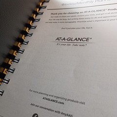 AT-A-GLANCE Contemporary 2026 Weekly Monthly Planner Charcoal Small 5 x 8 In.