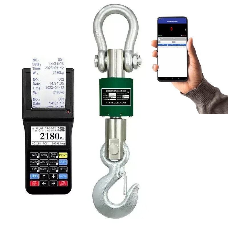 Washdown Safe 2,000 lb Crane Scale with Android App & Certificate