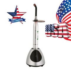 Dental LED Curing Light Cordless 1 Second Cure Light Lamp Metal Head 3Modes