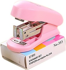 Modern Pink Stapler with Staple Remover – Compact for 20 Sheets & 400 Staples