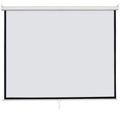 120″1:1 Projection Projector Screen Manual Pull Down Matte HD Movie Theater Home
