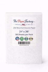 Glassine Paper 24 inches x 36 24 x 36 – 50 Sheets, White
