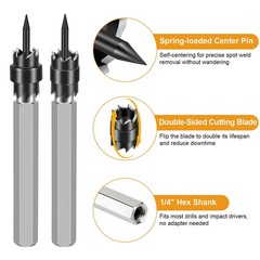3/8″ 5/16″Double Sided Spot Weld Cutter Remover Drill Bit Welder Cut Rotary Kit