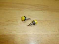 Lot/5 HH Smith 202 Yellow Insulated Tip Jack Test Point,NOS