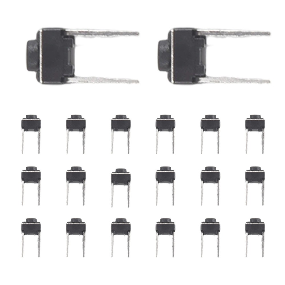 20 Pcs 6x6x5mm Momentary Tactile Tact Push Button 2 Pin DIP Through Hole P8B9
