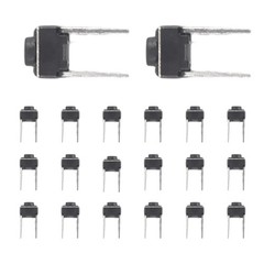 20 Pcs 6x6x5mm Momentary Tactile Tact Push Button 2 Pin DIP Through Hole P8B9