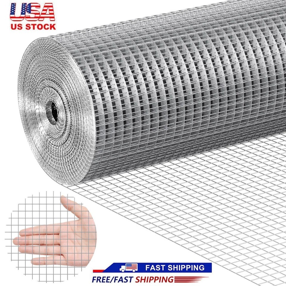 Hardware Cloth 1/2″ 48in x 50ft 19 Ga Wire Mesh Roll Chicken Wire Fencing US New