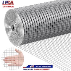 Hardware Cloth 1/2″ 48in x 50ft 19 Ga Wire Mesh Roll Chicken Wire Fencing US New