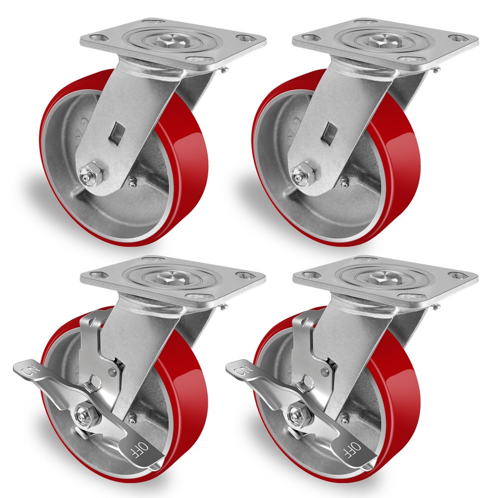 6 Inch Caster Wheels Heavy Duty,Capacity 1200-4800LB