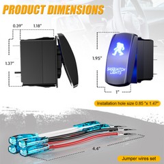 Custom Rocker Toggle Switch Panel ON OFF 2/3Way 12V 24V for UTV Car Truck Marine