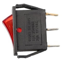 Rocker Switch AC 16A 250V Red/yellow/blue/green/black 3 Pins ABS/plastic