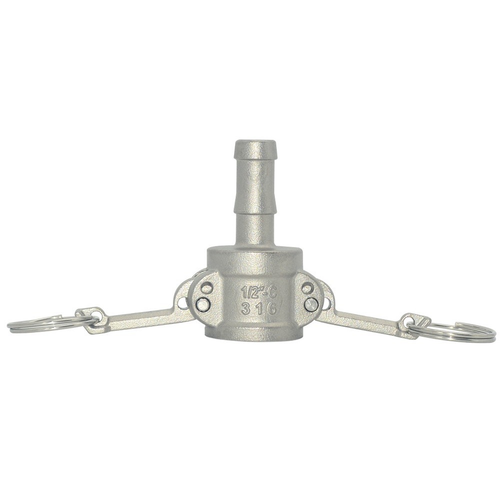 1/2″ 1″ 3″ in Type C Camlock Female Coupler to Hose Barb Stainless Steel Fitting