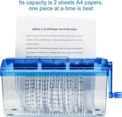 Eco-Friendly Hand Powered Paper Shredder – Ideal for Home & Office use