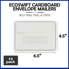 15 – 6.5 x 4.5 ECOSWIFT RIGID PHOTO SHIPPING FLATS CARDBOARD ENVELOPE MAILERS
