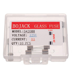 BOJACK 5X20 Mm 8 a 8 Amp 125 V 125 Volt 0.2X0.78 Inch F8AL125V Fast-Blow Glass F