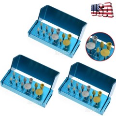 12pcs AZDENT Dental High Gloss Zirconia Polishing RA3112 Kit Polishers for Crown
