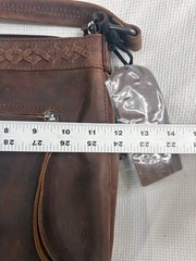 Lady Concealed Carry Crossbody Purse Genuine Leather Handbag with Locking Gu..