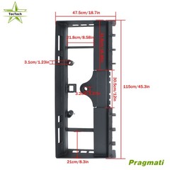 W Receiver Hitch & Spear Sleeves Skid Steer Heavy-Duty Pallet Fork Frame 4000lb
