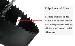 7.5-inch Hole Saw BI -Metal Drilling Cutter for Wood, 7.5″/190mm, Black