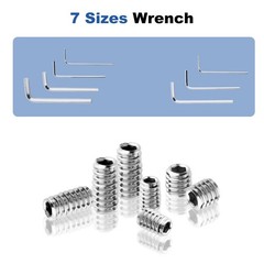 245 Pcs 19 Sizes Set Screw Assortment Kit SAE Allen Head Grub Screws for Bathro