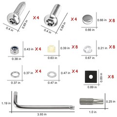 Anti Theft License Plate Screw Kit Tamper Proof License Screws Car License Plate