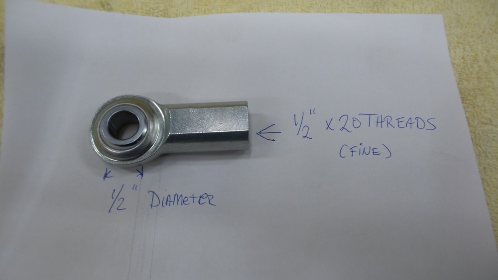 1/2 Inch SAE Female Spherical Rod End Bearing, Ball Socket, Ball Joint, New, I5
