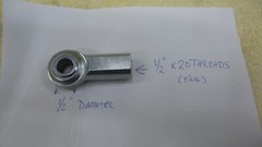 1/2 Inch SAE Female Spherical Rod End Bearing, Ball Socket, Ball Joint, New, I5