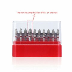 AZDENT Dental Bur Diamond Burs FOOTBALL Multi-Use FINE RED Polishers 10PCS/PACK