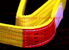 TWO (2x) EE2-902 x 4ft 2 Ply Polyester Web Lifting Sling 2″x4′ Lifting Tow Strap