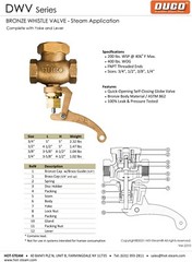 1/2″ BRONZE WHISTLE VALVE (200 WSP), FOR STEAM, OIL & WATER SERVICE, #25WT-1/2