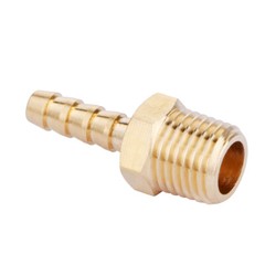 U.S. Solid 1/4″ Hose Barb Brass Fitting NPT 1/4″ Male, 1pc