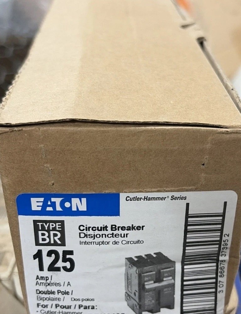 Eaton BRH2125 Plug In BR Circuit Breaker 2 Pole 125 Amp 120/240 Volt 22 kaic 1PC