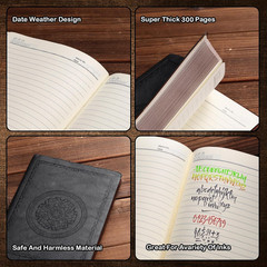 2026 Leather Vintage Journal Notebook,300 Pages,Leather Softcover Lined Journal