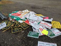 Sign-Stapler Tool For Putting Up Marketing Yard/Bandit Signs High Out of Reach!