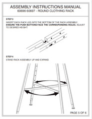 Round Clothing Rack Clothes Garment Retail Store Raw Steel
