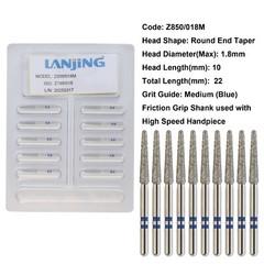 20 Types Zirconia Dental Diamond Burs FG Friction Grip for High Speed Handpiece