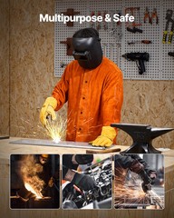 VEVOR Flame-Resistant Welding Jacket Heavy Duty Leather Safety Jacket XXL