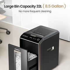 LOCKSWORTH 200-sheets Heavy Duty Micro-Cut Paper Shredder 8.5 Gallon Capacity