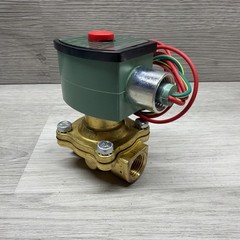 ASCO 8210G034 Red Hat Solenoid Valve, 24VDC Coil, 1/2” NPT Ports, New