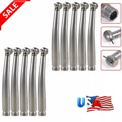 10* Dental LED Fiber Optic E-generator High Speed Handpiece Push Button 2 Hole