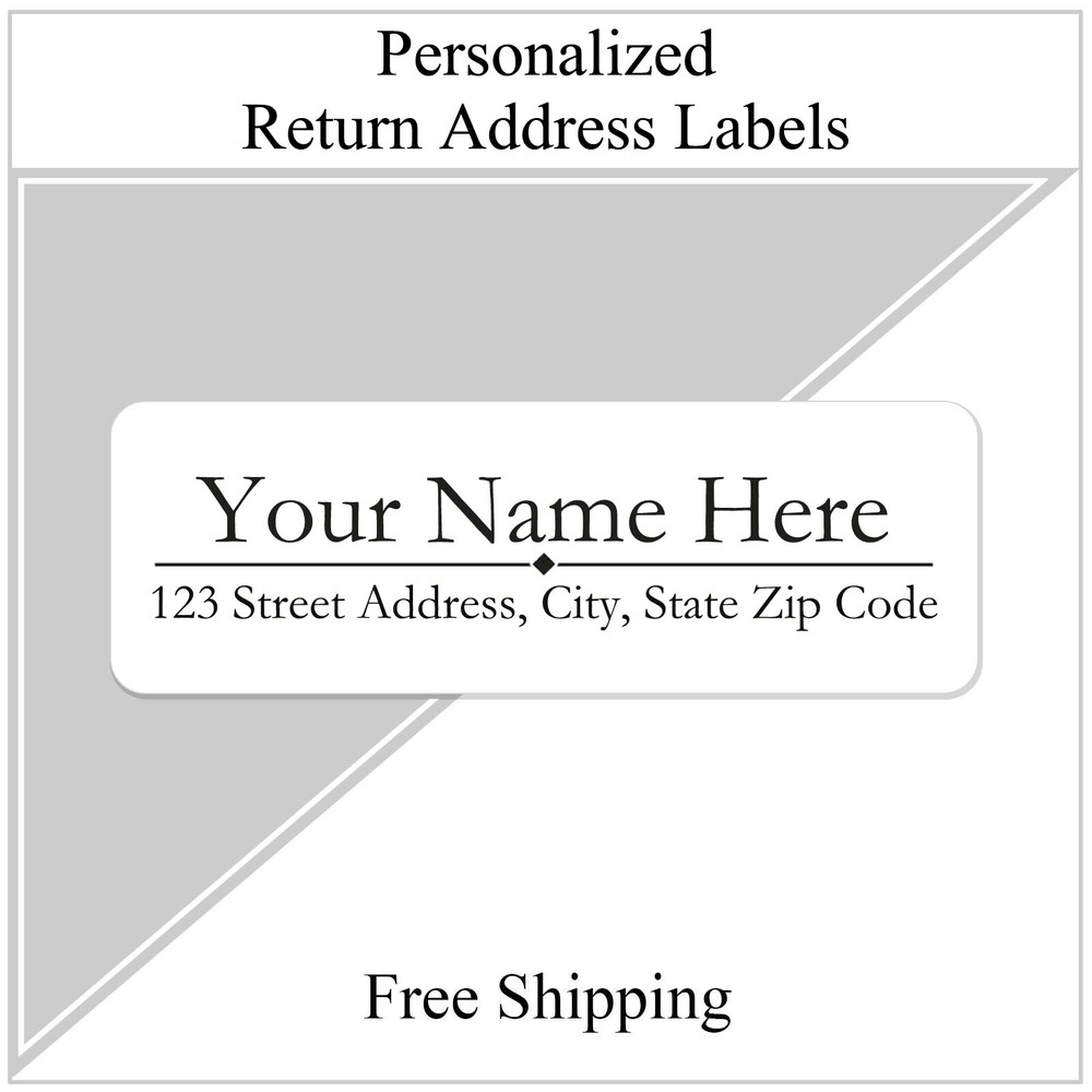 60 Return Address Labels Personalized Easy to Read Printed Custom 3/4 x 2 1/4