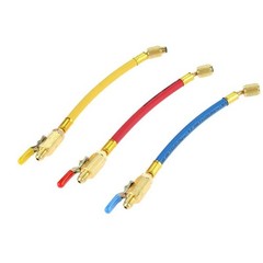 for R134A AC Refrigeration Charging Hoses Color-Coded 1/4″ SAE 3Pc R22 R12