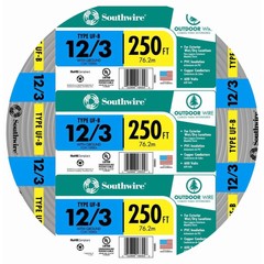 12/3 UF-B x 250′ Southwire Underground Feeder Cable