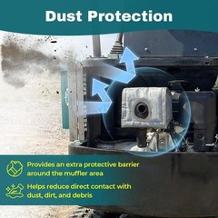 Muffler Blanket For Chinese Mini Excavator Skid Steer Briggs 13.5hp XR2100 420cc