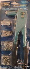Power Pro Craft Green Metal Hand Riveter Tool Metal HRK60 w/ 60 rivets