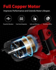 Cordless Concrete Vibrating Tool Compatible with Milwaukee 18V Battery, 600W Pow