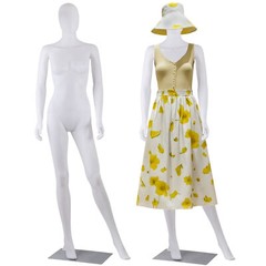 70″ White Female Mannequin Full Body Maniquine Model Stand w/ Adjustable Posture
